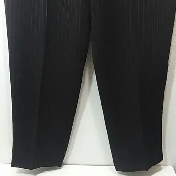 Peck & Peck Collection dress pants women's size 8  black pin stripes - Picture 11 of 11